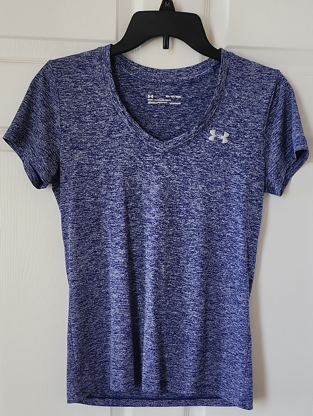 UA Women’s Heathered Royal Blue V-Neck Loose HeatGear Performance Tee - Size XS